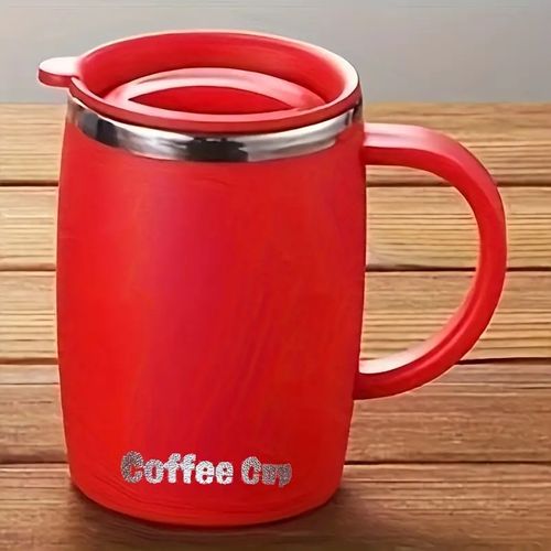 Mug de Voyage en Acier Inoxydable avec Couvercle - BEIGE