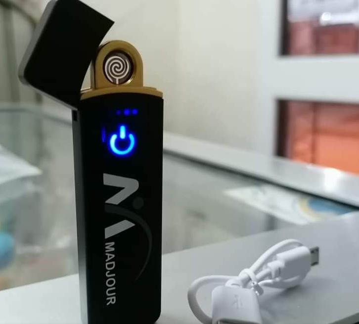 Briquet Allume Cigarette Rechargeable Avec Câble USB - Bleu