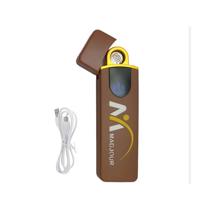 Briquet Allume Cigarette Rechargeable Avec Câble USB - Bleu