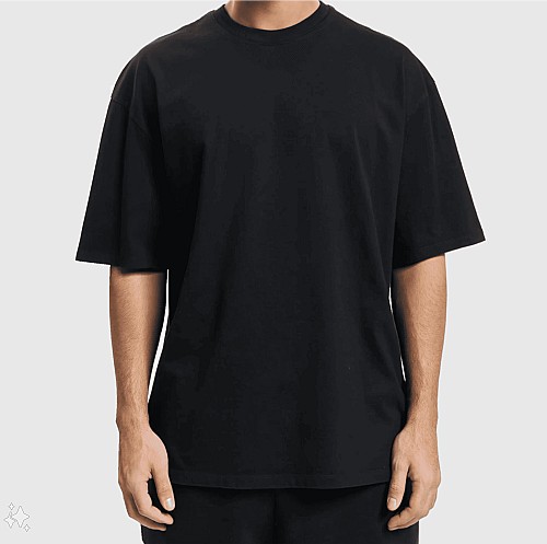Oversize t shift Blanc/Noir . - Noir L