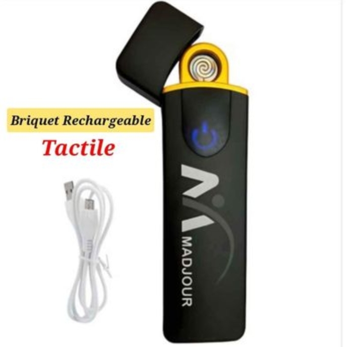 Briquet Allume Cigarette Rechargeable Avec Câble USB - Bleu