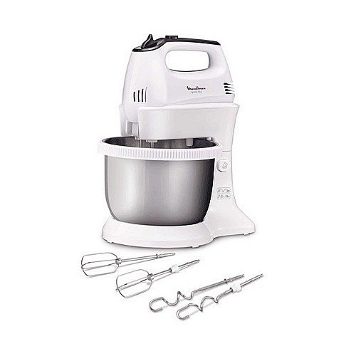 Image Batteur Avec Bol Quick Mix 300W Gris/Inox-HM3121B1